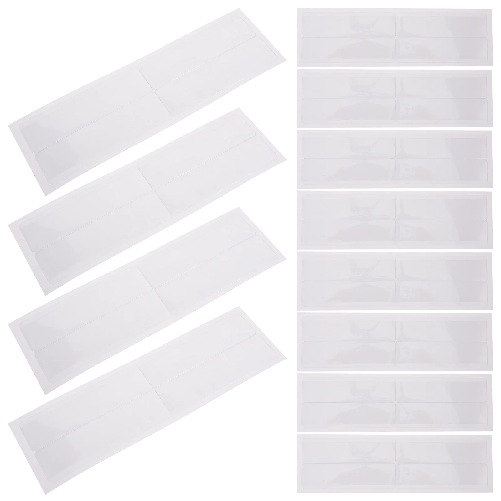 1 set Self Adhesive Label Holders Clear Transparent Pockets For Cards Protection Waterproof Dust Resistant Anti-Wear Sticky