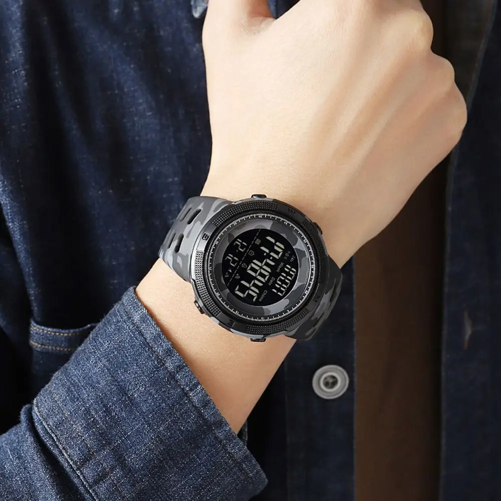 Высококачественные многофункциональные спортивные часы, повседневные водонепроницаемые цифровые часы с ремешком для часов, наручные часы со светодиодным экраном, спорт на открытом воздухе
