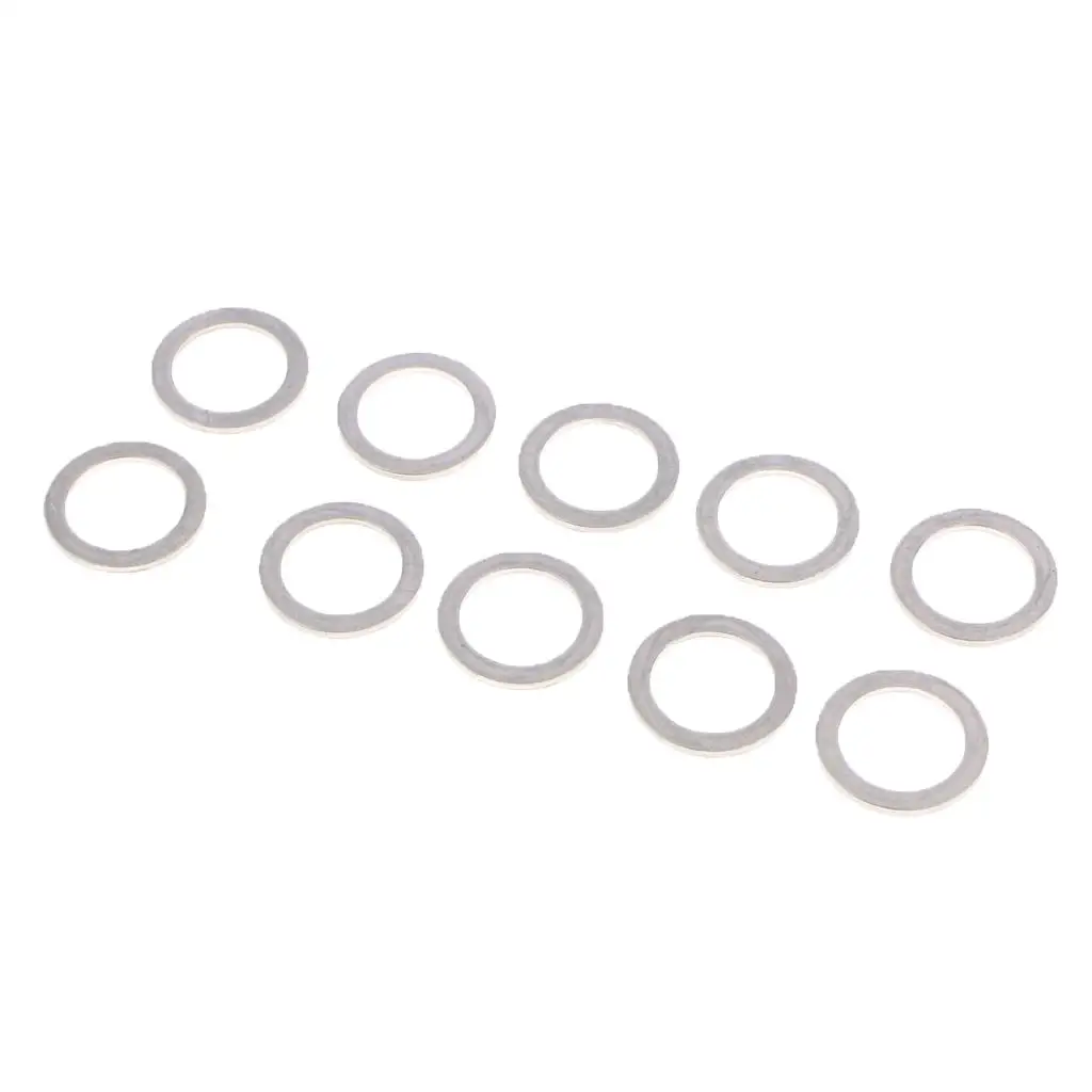 10Pcs Aluminum Drain Plug Washer Compatible Dia 14mm for  Kia