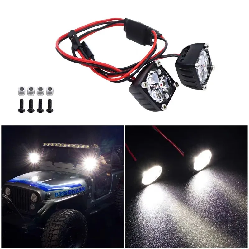

Simulation Toy Car 5-8.4V Super Bright LED Light for 1/10 1/8 RC Crawler AXIAL SCX10 TRX4 TF2 TRX6 RC4WD D90 Tank 300 Wrangler