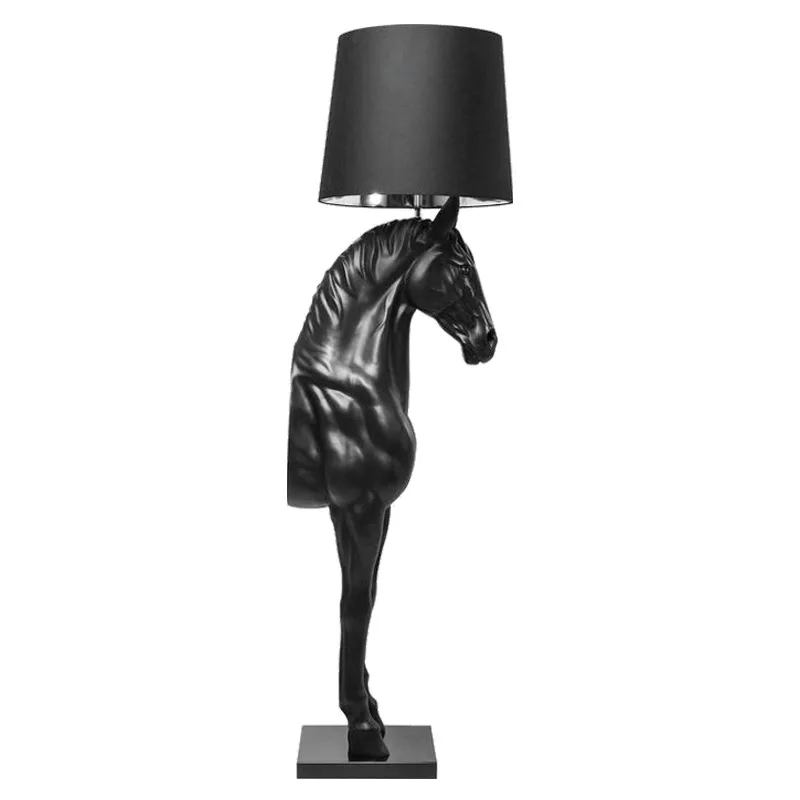 

Nordic fiberglass half-body horse landing club living room