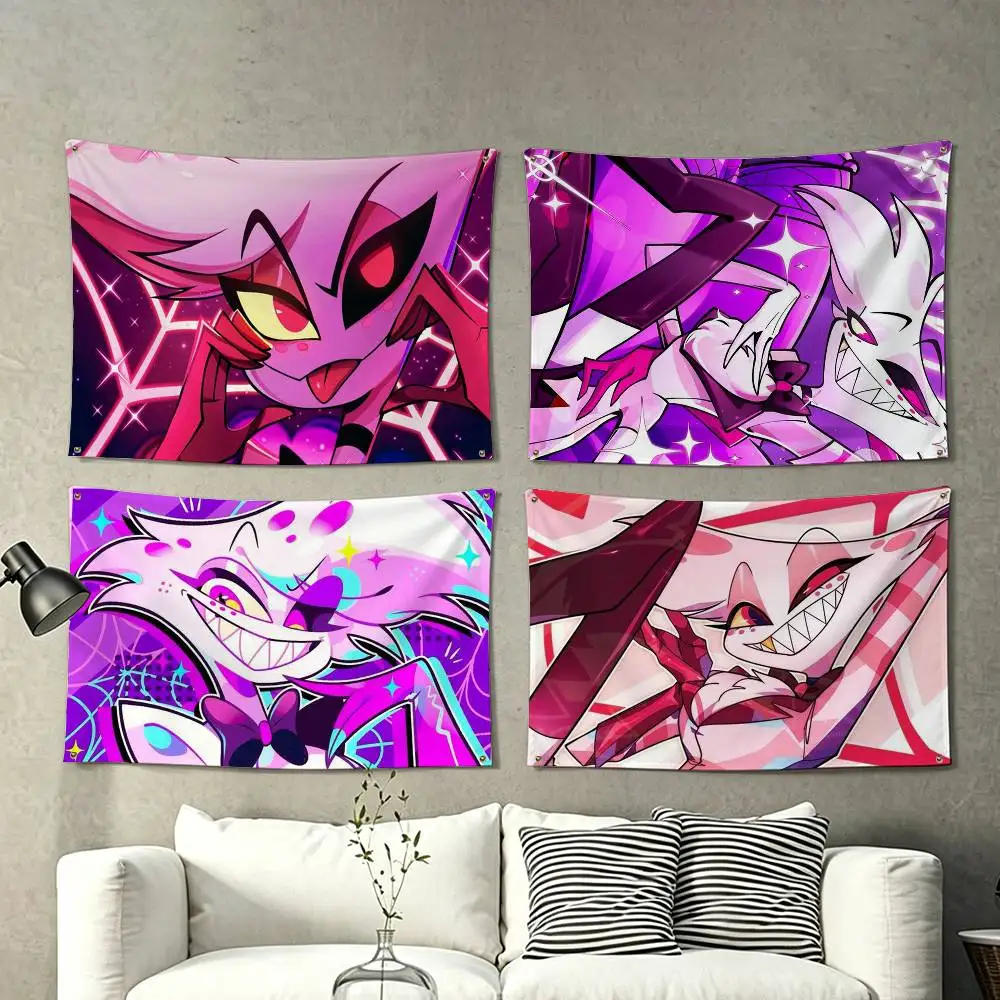 Angel Dust H-Hazbin H-Hotel Flags for Bedrooms Home Decor Items Outdoor Decors Garage Decoration