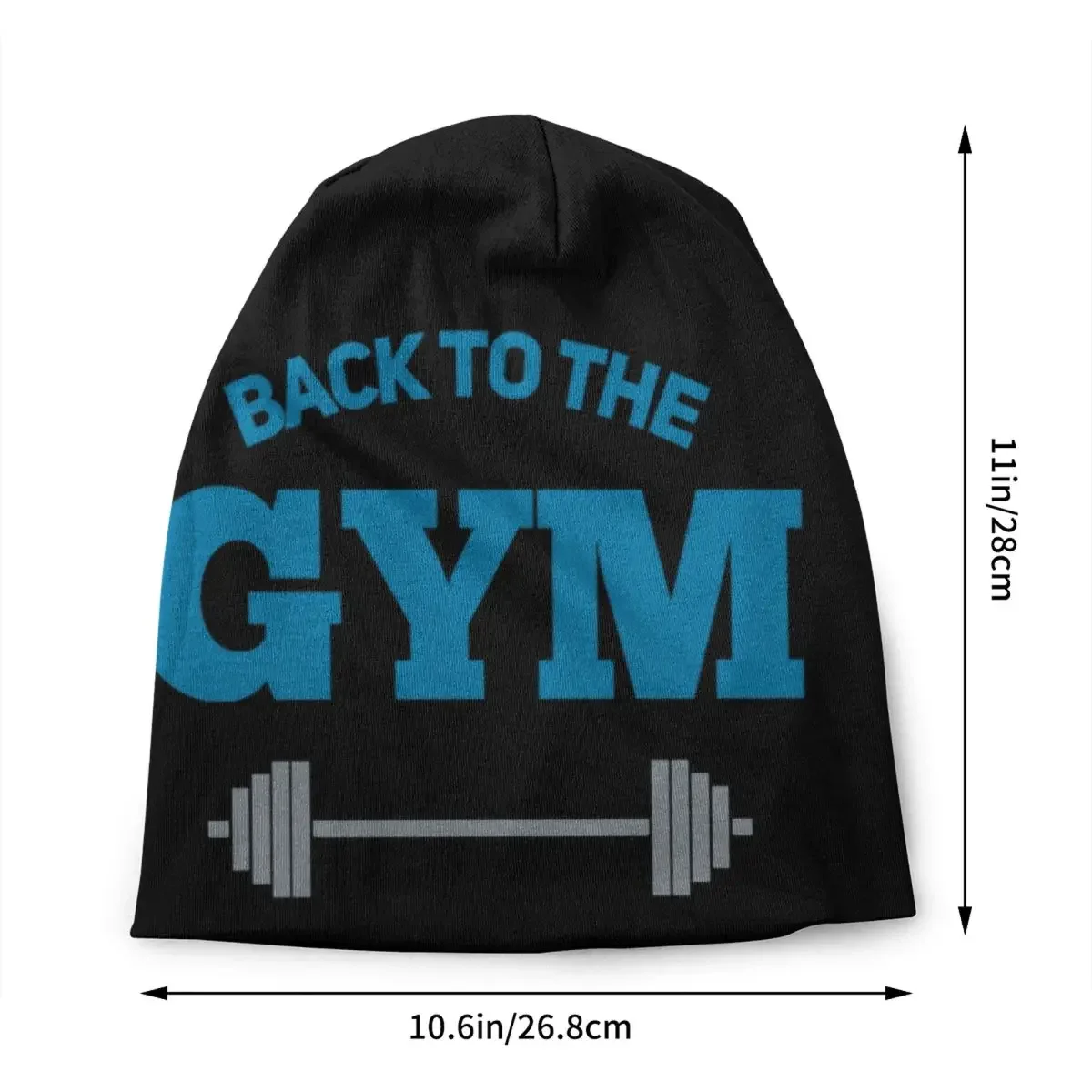 Back To The Gym Beanie Cap Unisex Winter Warm Bonnet Homme Knitting Hat Bodybuilding Workout Quote Skullies Beanies Hats