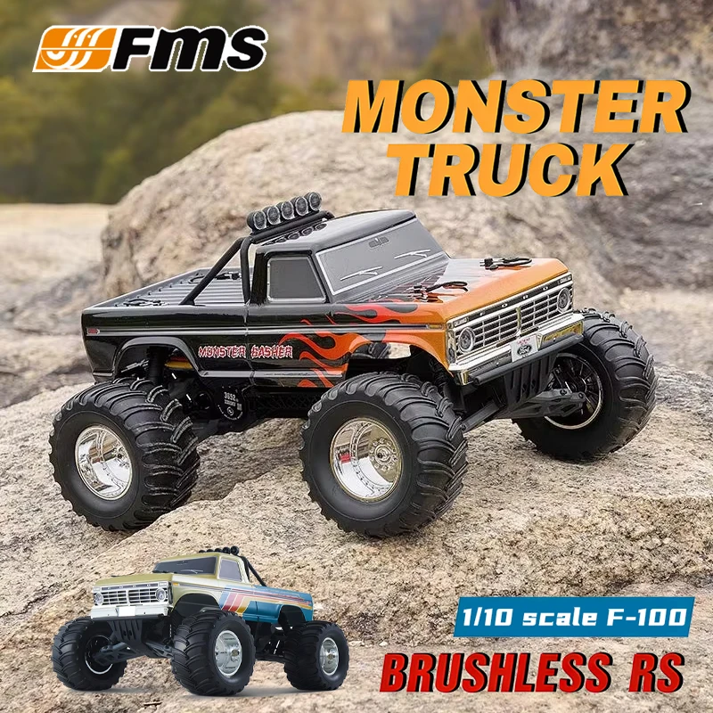 FMS 1/10 scale Remote control 2WD high-speed outdoor off-road drift vehicle model F100 Brushless Monster Truck RC adult boy toy