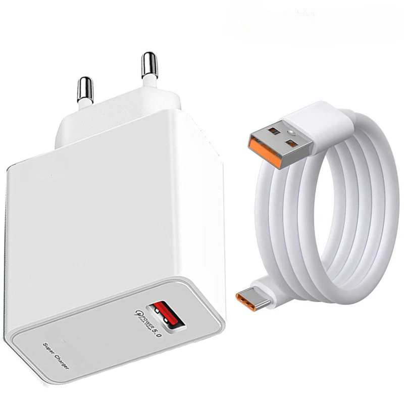 Gan USB Fast Charger Quick Charge 5.0 Adapter for iPhone 13 14 Pro Max ipad Xiaomi Samsung Oppo Phone Charger EU/US/UK Plug