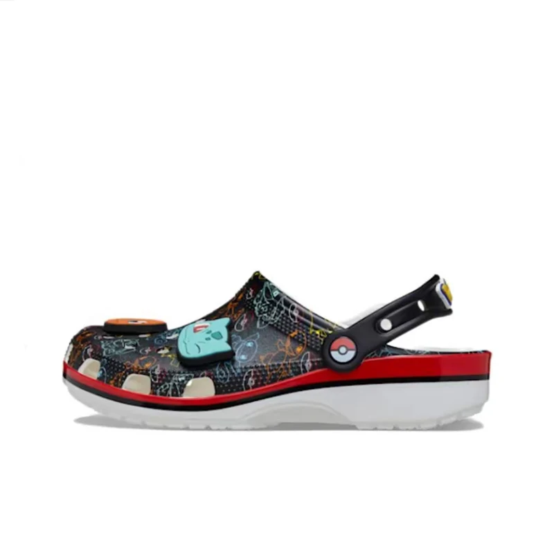 Crocs Classic Clog Pokémon Black Comfortable Stylish Lightweight Unisex Slip-On Beach Shoe Casual Unique Trendy 211343-90H
