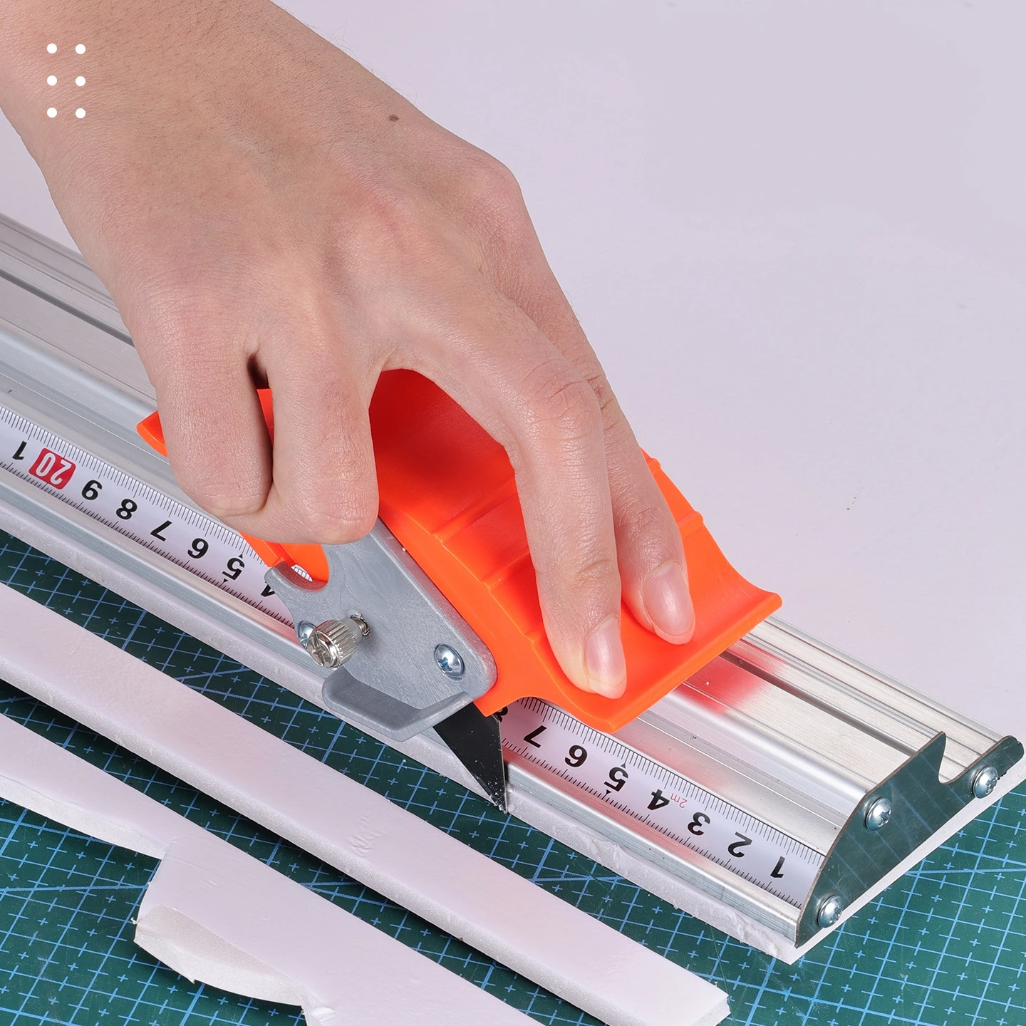 Manual Sliding Paper Cutter with Dual Scale Ruler Kt Pvc Cutting Ruler Aluminum Anti-Slip Cutting Positioning Ruler DIY Tool