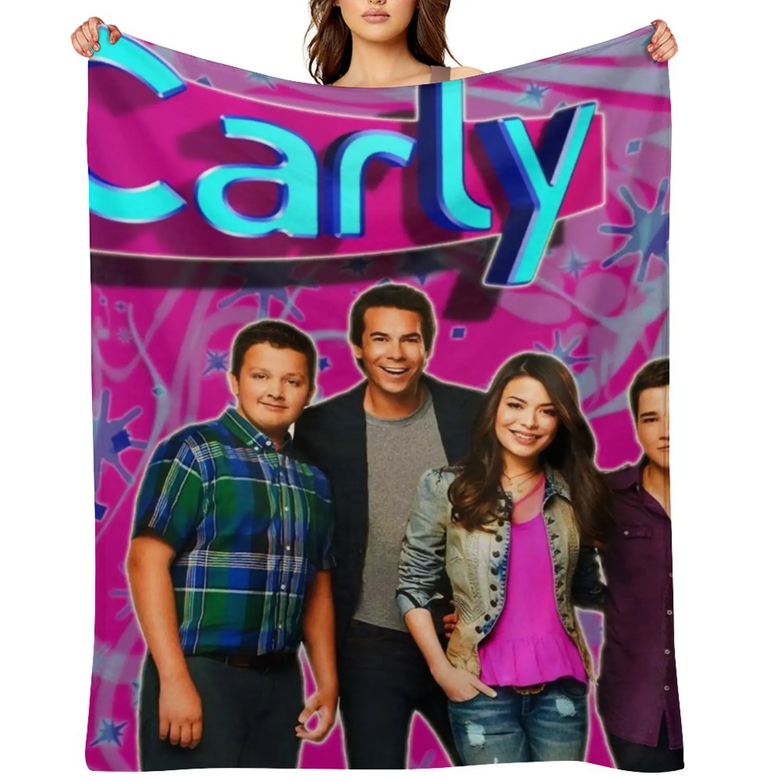 

icarly family Throw Blanket warm for winter Luxury Plaid on the sofa Shaggy Blankets