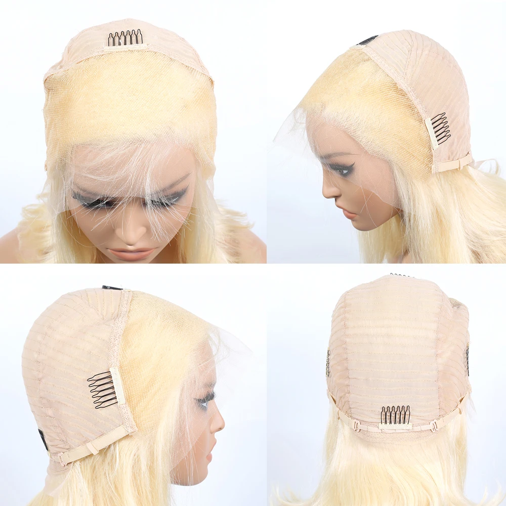 شعر مستعار بوب أمامي بدانتيل 13 × 4 شعر مستعار بشري شفاف أشقر 13 × 4 شعر مستعار بشري برازيلي ريمي قصير مستقيم 4 × 4 شعر مستعار بإغلاق للنساء #6