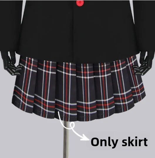 تنورة صيفية سادة مع تنورة JK كورية موحدة للمدرسة اليابانية مقاس كبير منقوشة للطالب Preppy فستان متعدد الألوان منقوش