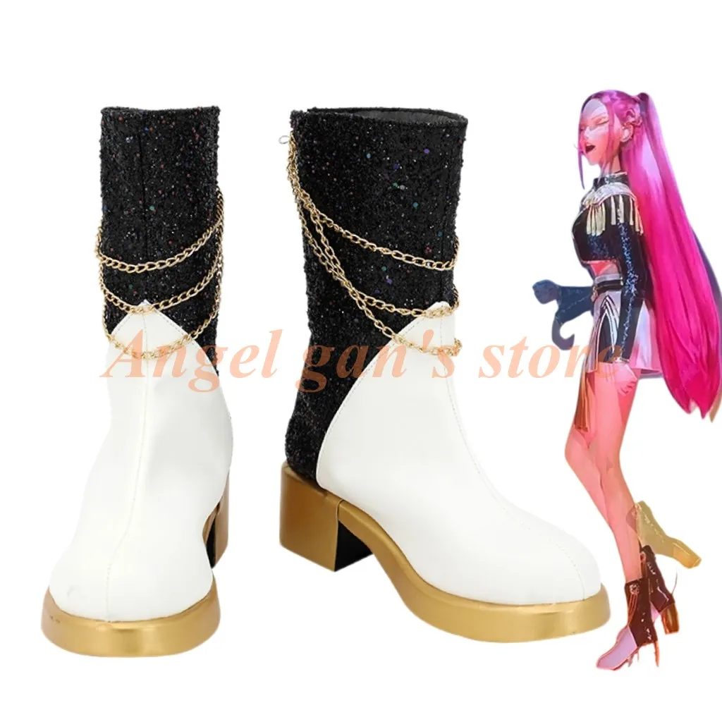 KPop 악마 사냥꾼 키즈 미라 부츠 소녀 루미 조이 코스프레 의상 신발 애니메이션 카니발 할로윈 부츠 신발