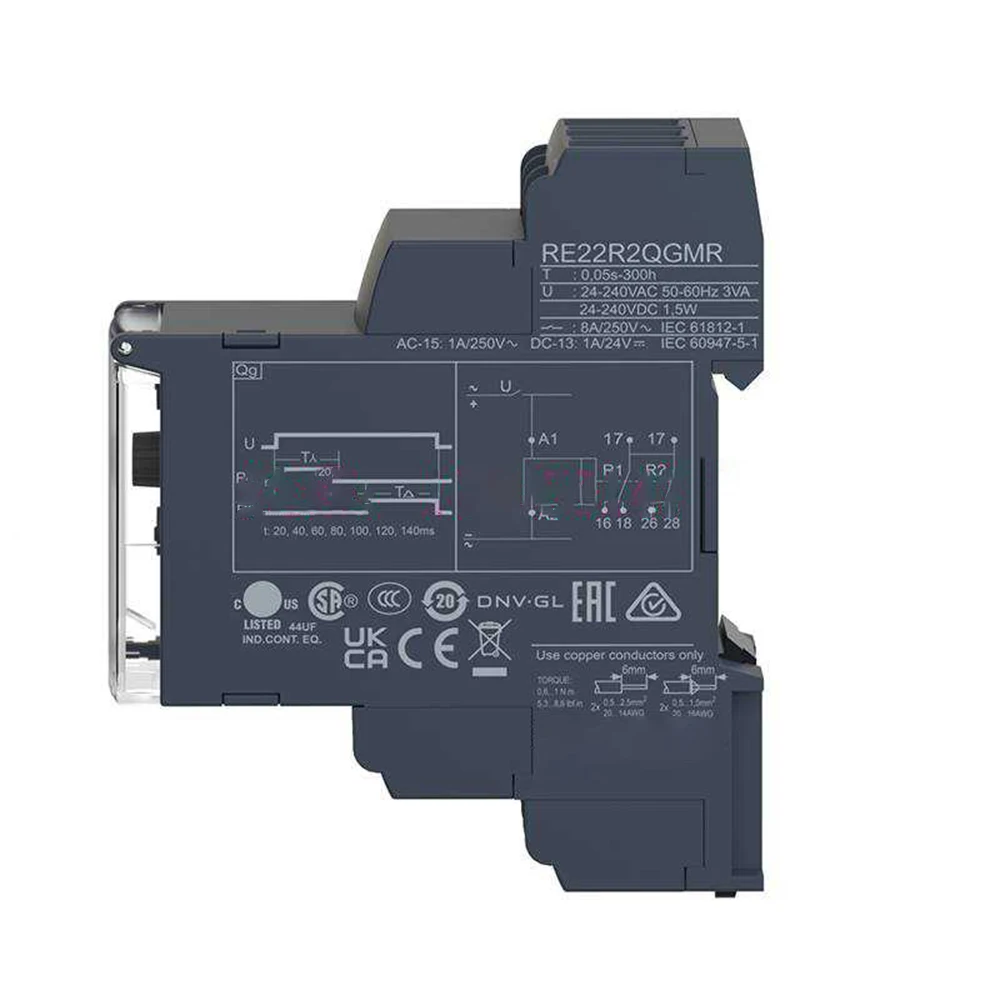 New for RE22R2QGMR 24-240V AC/DC Time Relay Module in Box