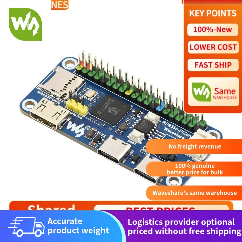 

【Waveshare genuine】- RP2350-PiZero Development Board, Based On The Raspberry Pi RP2350 Dual-core & Dual-architecture 520KB SRAM1