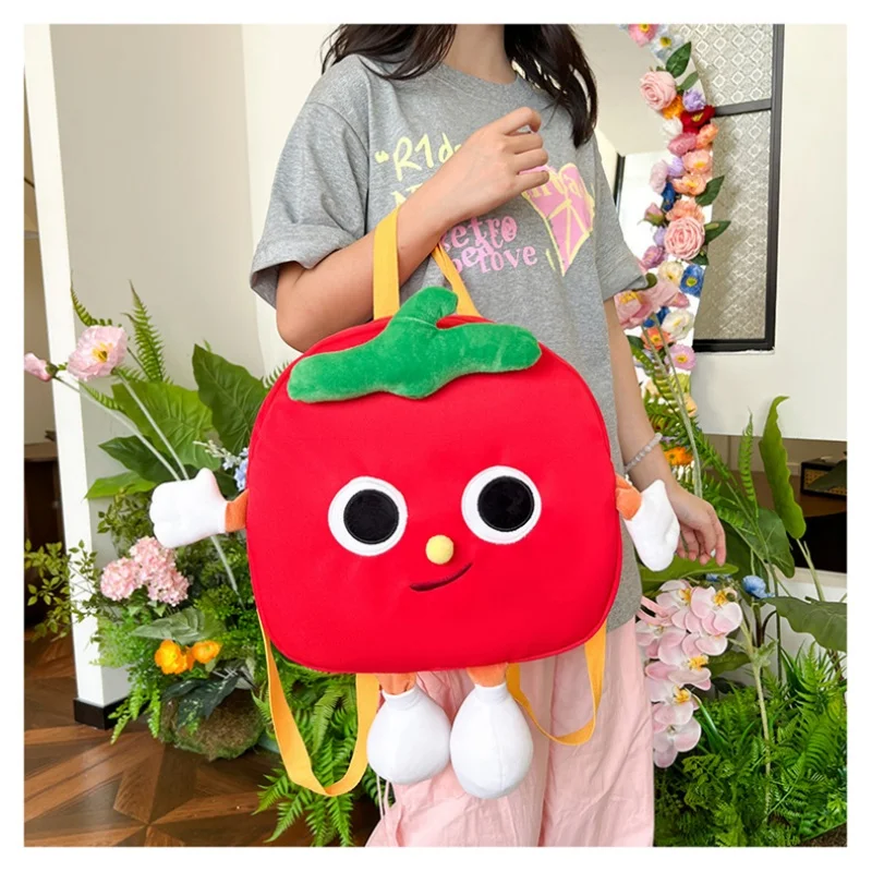 Tomato Backpack Women Girls Student School Bags Travel Computer Cute College Bookbag Notebook Kawaii Waterproof Nylon Backpack