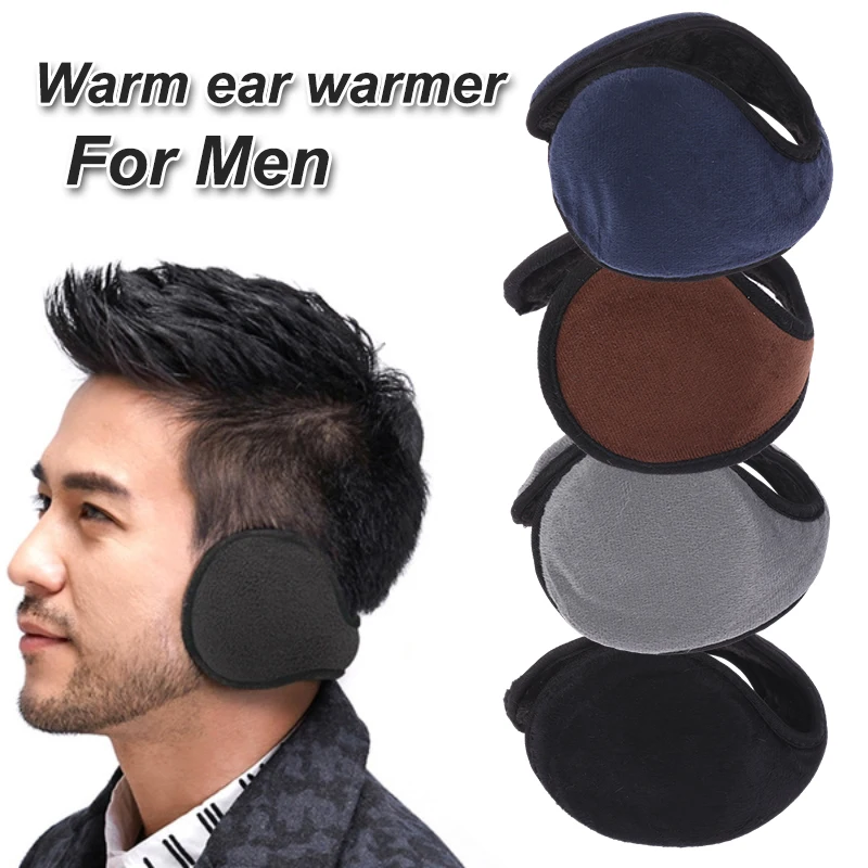 Earmuffs térmicos macios do luxuoso para homens, windproof e coldproof a tampa da orelha, aquecedor grosso da orelha, esportes ao ar livre, inverno, 1pc