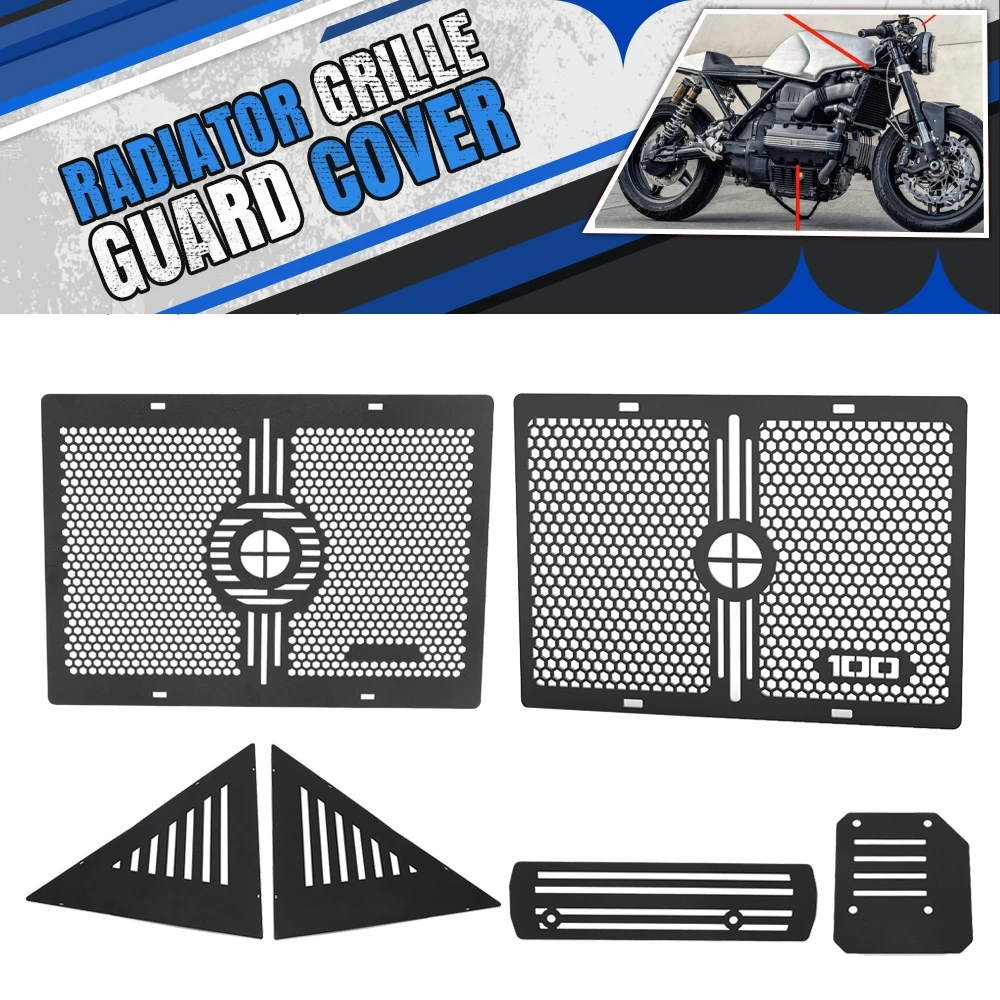 Aluminum Motorcycle Accessories For BMW K75 K100 Kserie K1100 Cafe Racer K75/100 Radiator Grille Cover Guard Protection Protetor