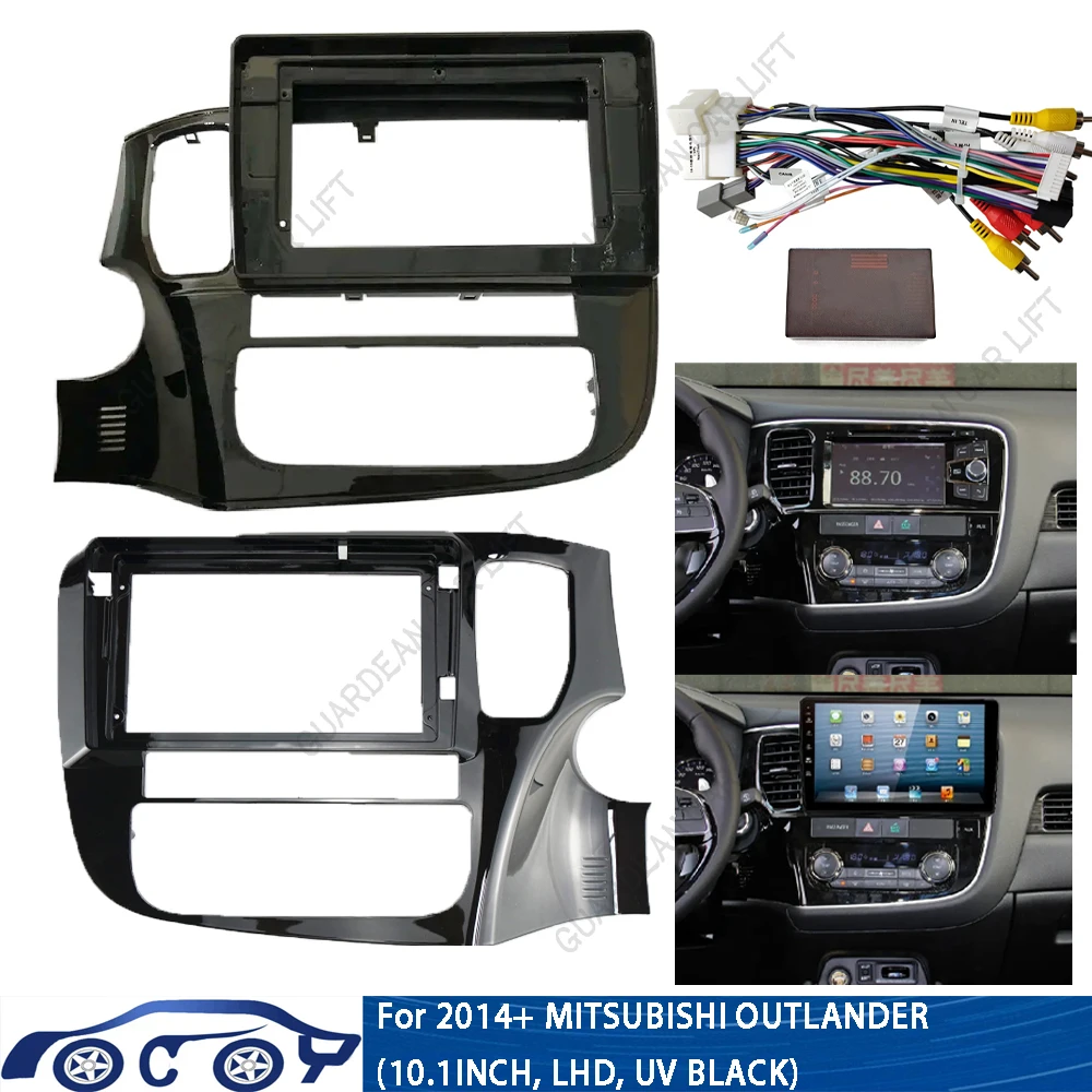 

For Mitsubishi Outlander 2014-2019 (9/10.1Inch)Car Radio Fascias Android GPS MP5 Stereo Player 2 Din Head Unit Panel Dash Frame