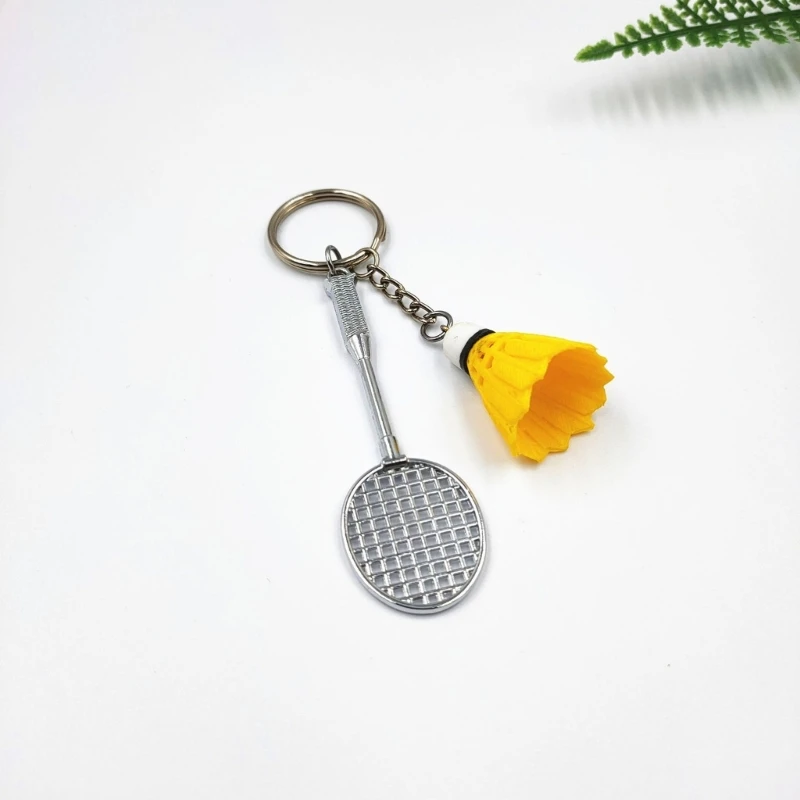Porte-clés badminton, accessoires décoration pour porte-clés à breloques