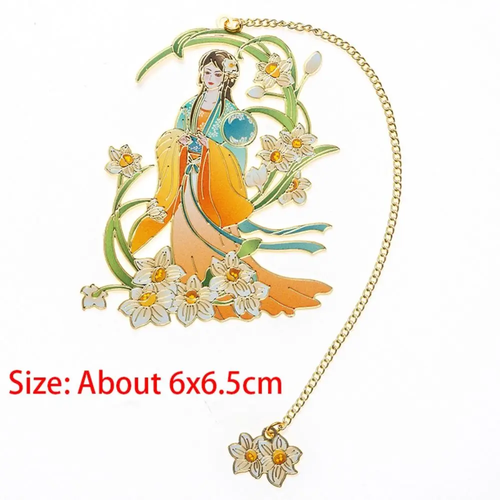 Retro-Lesezeichen aus Metall mit Quastenanhänger, hohler Buchclip, Blumenfee, Paginierungsmarkierung, Buchliebhaber