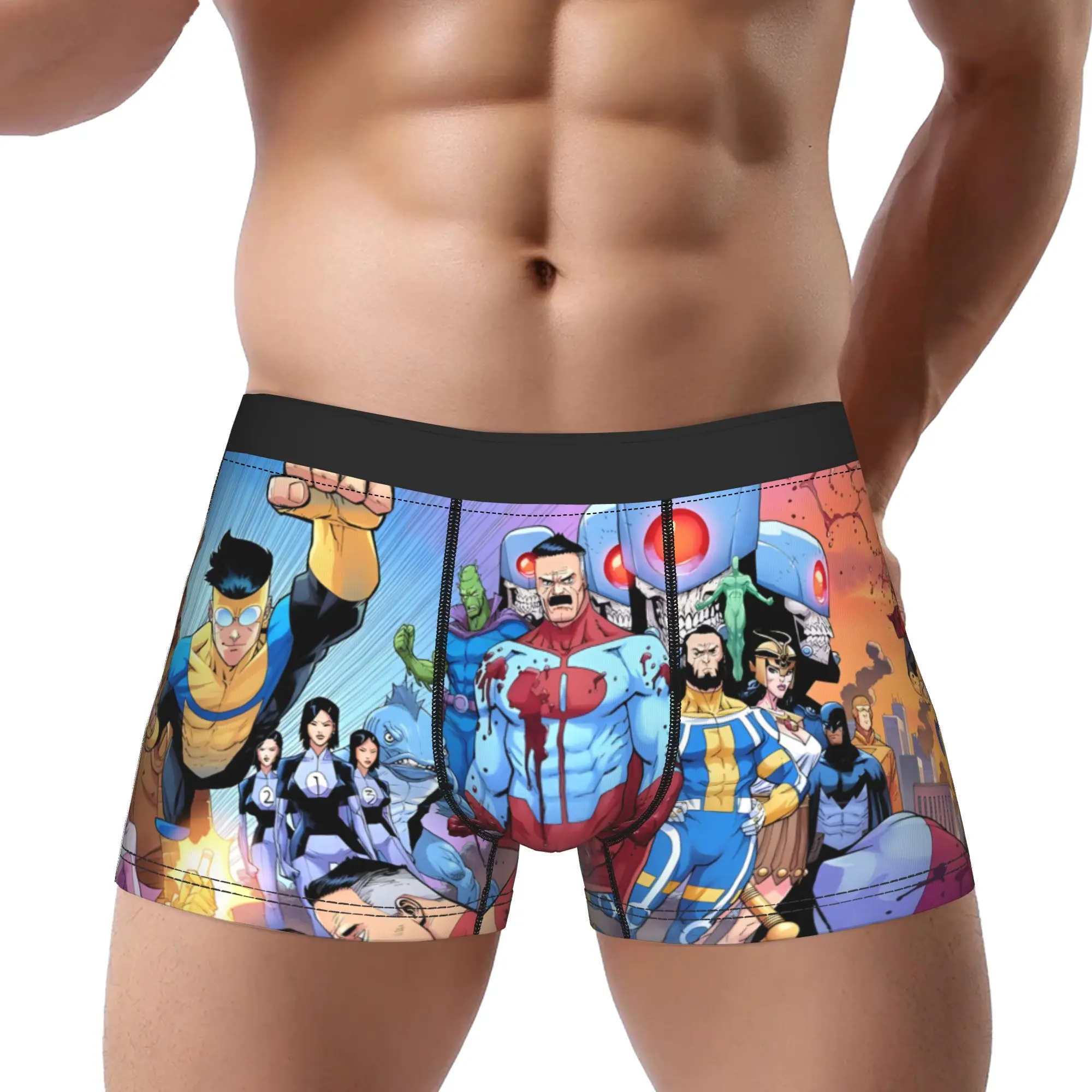 1piece I-Invincible Comic Mark Crew Underpants Breathbale Panties Man Underwear Comfortable Shorts