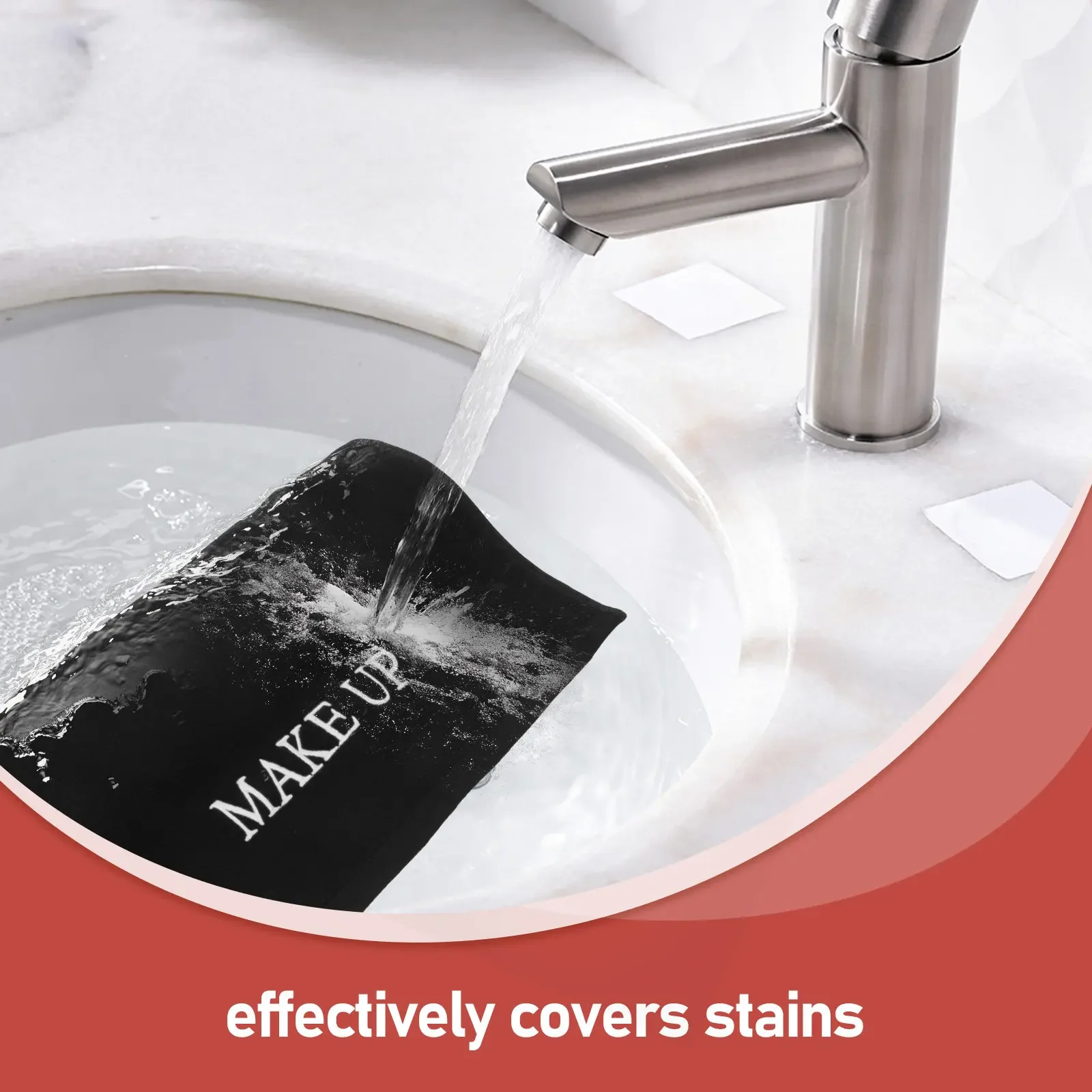 Cotton Makeup Mat for Vanity 75x35cm Black Large Desktop Pad Makeup Dressing Table Protector Counter Mat Beauty Vanity