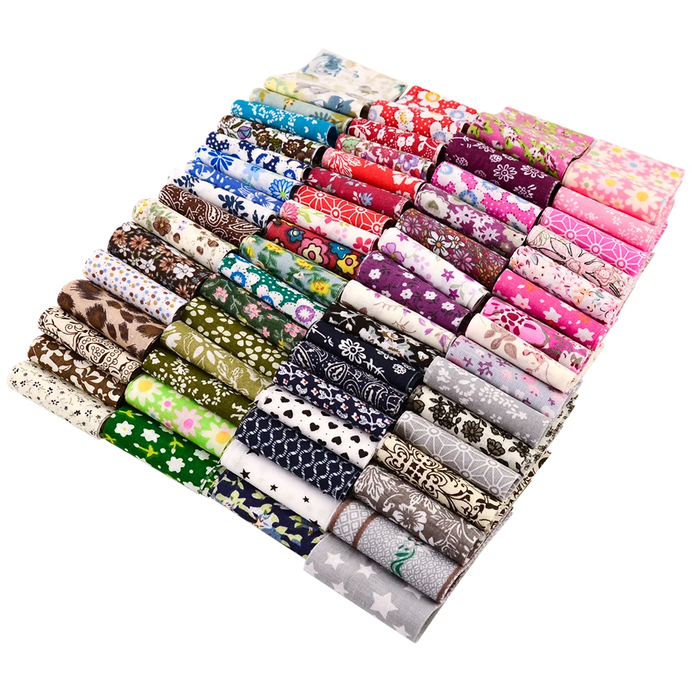 Teramila 100% Cotton Fabric Printed Flower 5x50CM Jelly Roll Strips 6-9 Pcs/Lot Telas DIY Patchwork Cloth Tissus Quilts Craft