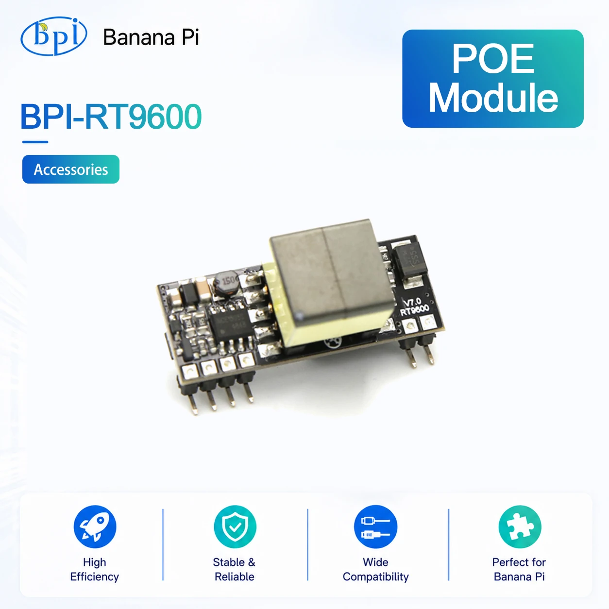 Banana Pi 9600 POE Module Power Over Ethernet Expansion Board for BPI P2 ZERO & P2 Maker Accessories