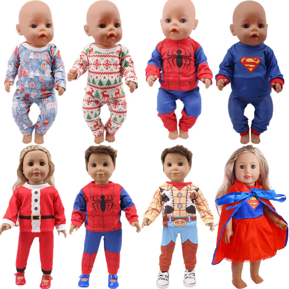 

Our Generation Doll Clothes 2 Pcs/Set Super Hero Series Fashion Suit&43CM Reborn Baby Doll Accessories Logan Boy Action Figure