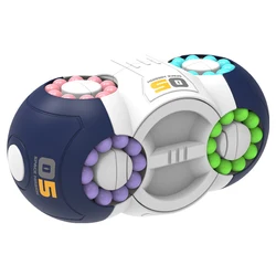 Rotating 8-Sided Rotating Magic Bean Spinner Fidget Cube Toys Learning Education Brain Teaser STEM Game Relief Stress For Kids