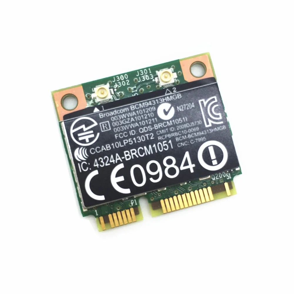 

Original Card For Broadcom BCM94313HMGB BCM4313 802.11N Wifi Bluetooth 4.0 Half Mini PCI-E Card For HP 657325-001 150Mbps