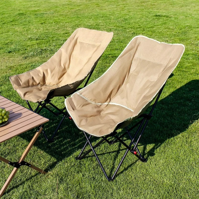 Outdoor Recliner Camping Chair Relaxing Angle Adjustable Camping Chair High Backrest Cadeira De Acampamento Camping Supplies