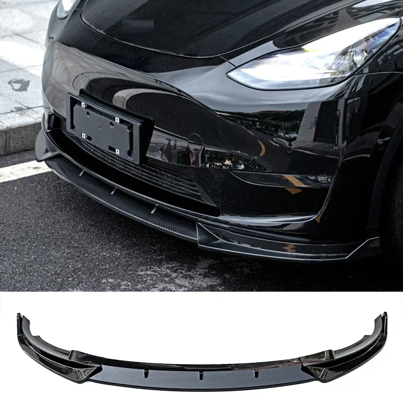 

Front Bumper Spoiler for Tesla Model Y Splitter Car Body Kit Skirts 2021 22 23 Black Accessories