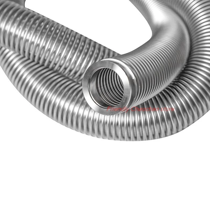KF Vacuum Corrugated Tube 304 Stainless Steel Flexible Hose High Vacuum Quick-Install for KF16 KF25 KF40 KF50 - 1 Meter Length