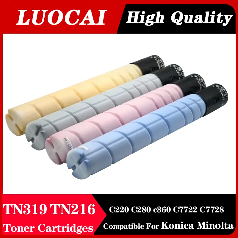 TN216 TN319 Toner Cartridge for Konica Minolta Bizhub C220 C280 C360 C7722 C7728 Japan Compatible Copier Toner