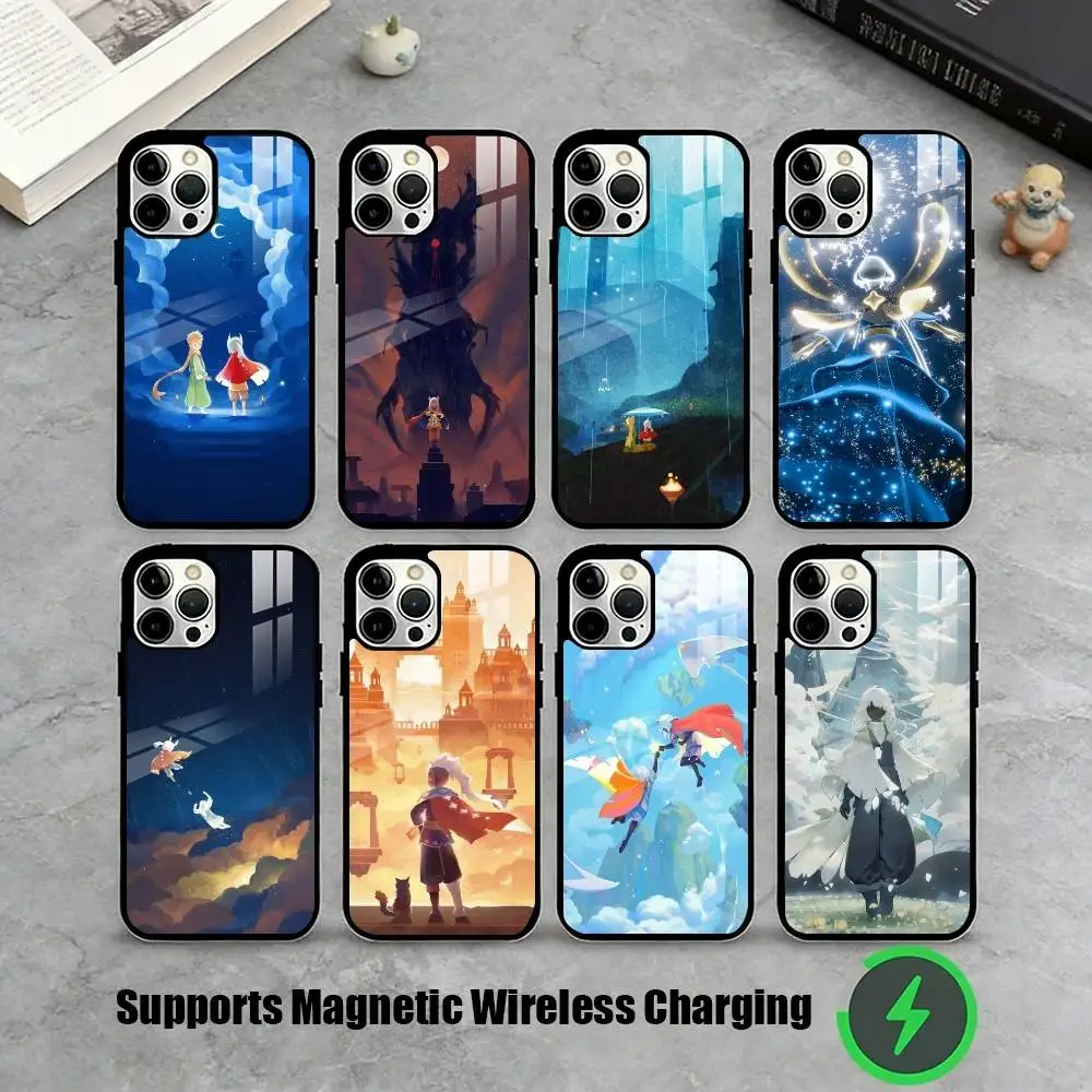 

S-Sky Children of the Light Phone Case For iPhone17,16,15,14,13,12,11 Plus,Pro Supports Magnetic Wireless Charging