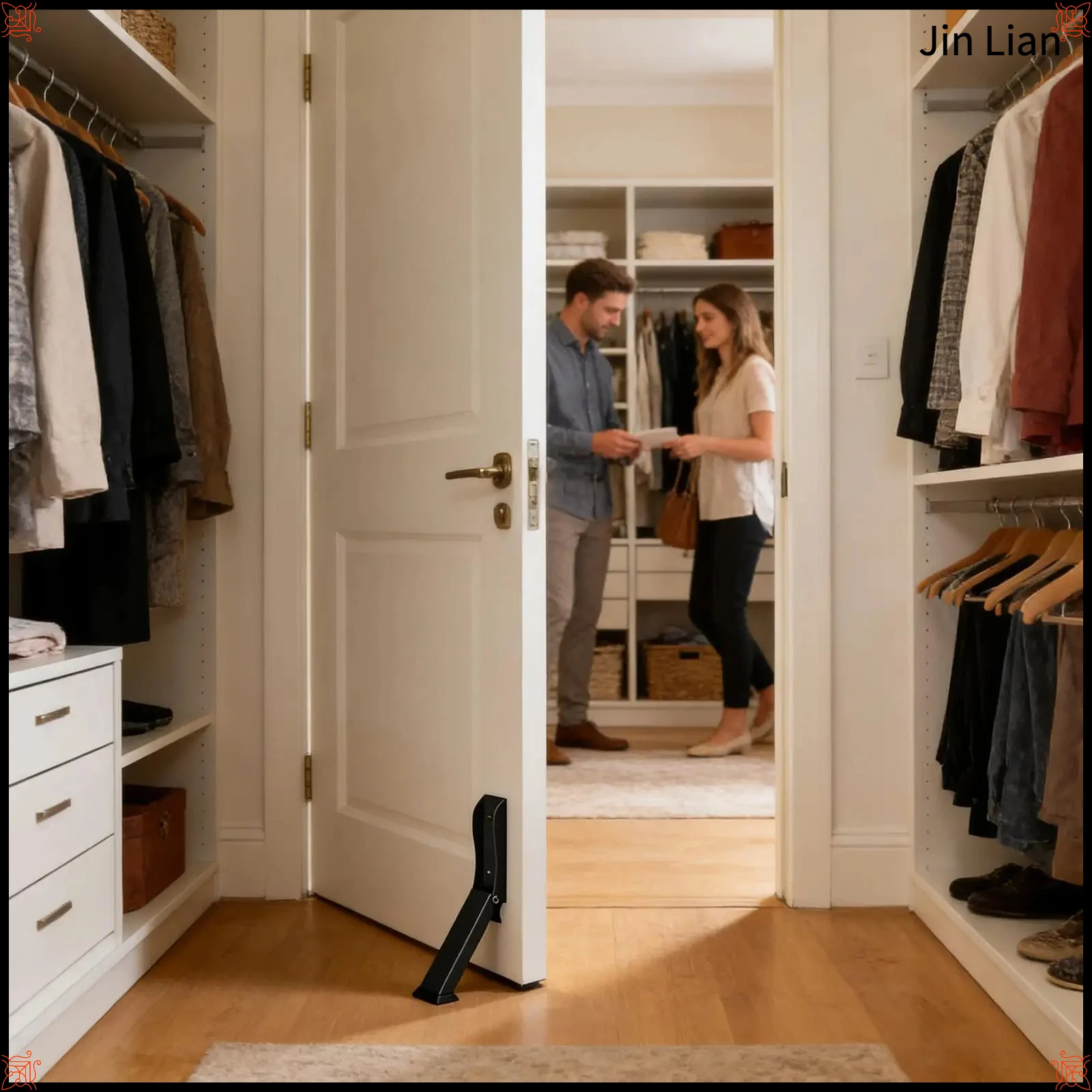 Door stopper, no drilling required, door blocker, anti-collision door jammer, new door plug, top door windproof door stopper