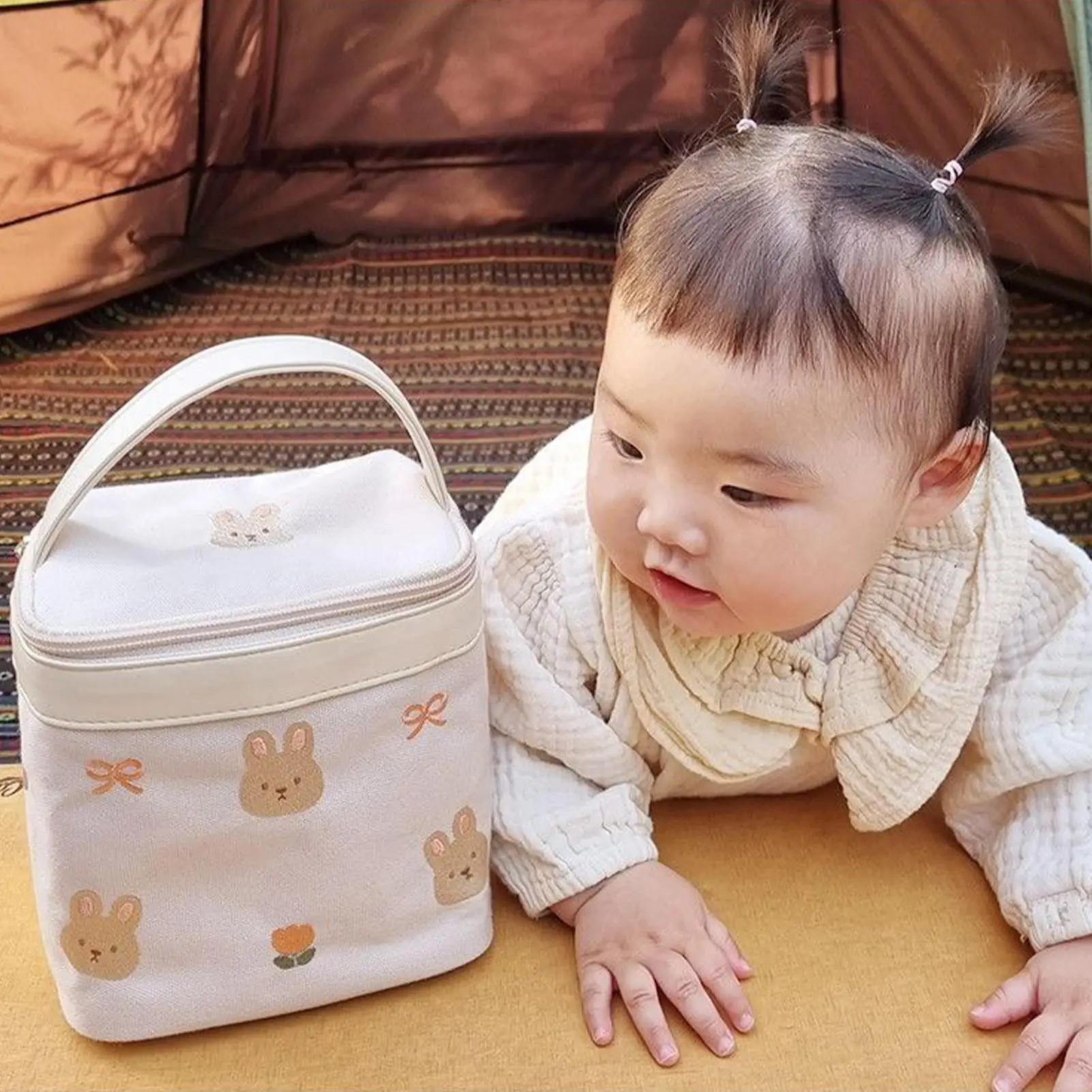 Lunch Bag Women Cute Thermal Lunch Bags For Women Reusable Foldable Work Meal Carrier Travel Food Storage For Picnic And Camping