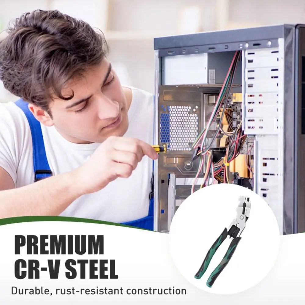 

Профессиональные кусачки для зачистки проводов и обжима кабелей, усиленные, 8,86 дюйма, с удобным захватом и противоскользящими рукоятками