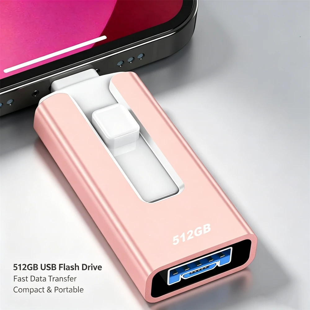 Usb 3.0 Flash Drive 512GB 256GB 128GB for iPhone Android Samsung Xiaomi with 4in1 interface Mirco TYPE-C pendrive Memory Stick