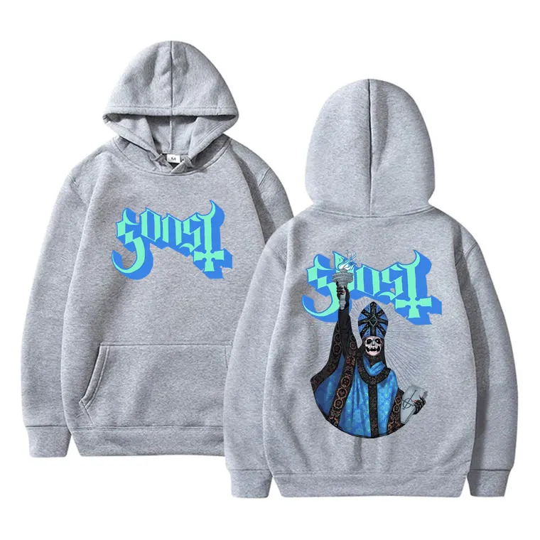 Rock Band Ghost Graphic Hoodie Men Women's Vintage Gothic Rock Sweatshirt Male Oversized Hoodies Men's Metal Music Streetwear