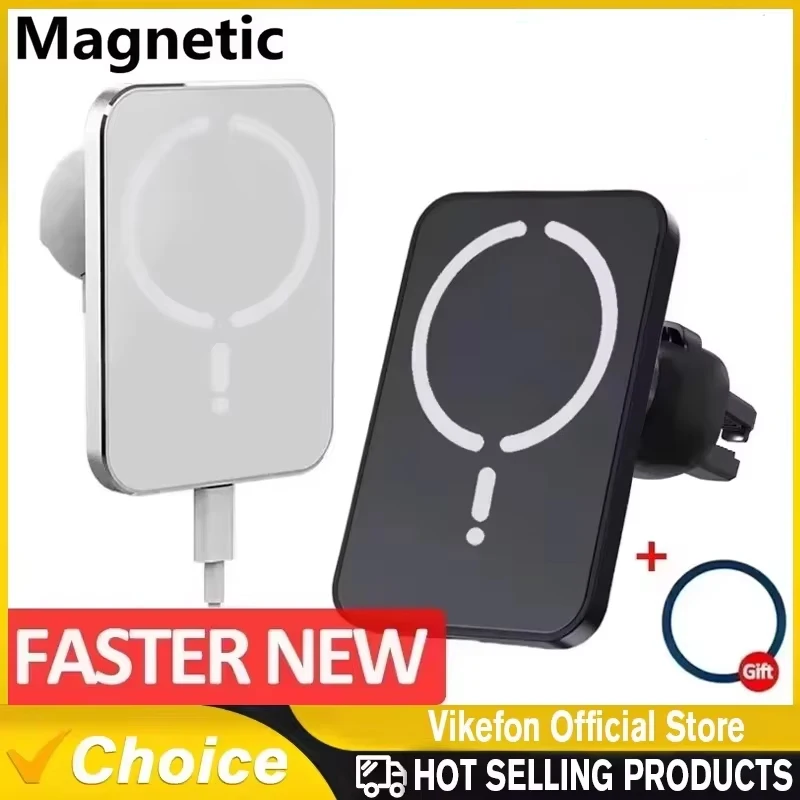 Cargador Inalámbrico Magnético para Coche, Soporte para Teléfono con Salida de Aire para iPhone 17 16 15 14 13 12 Pro Max, Estación de Carga Rápida Inalámbrica para Coche - AliExpr