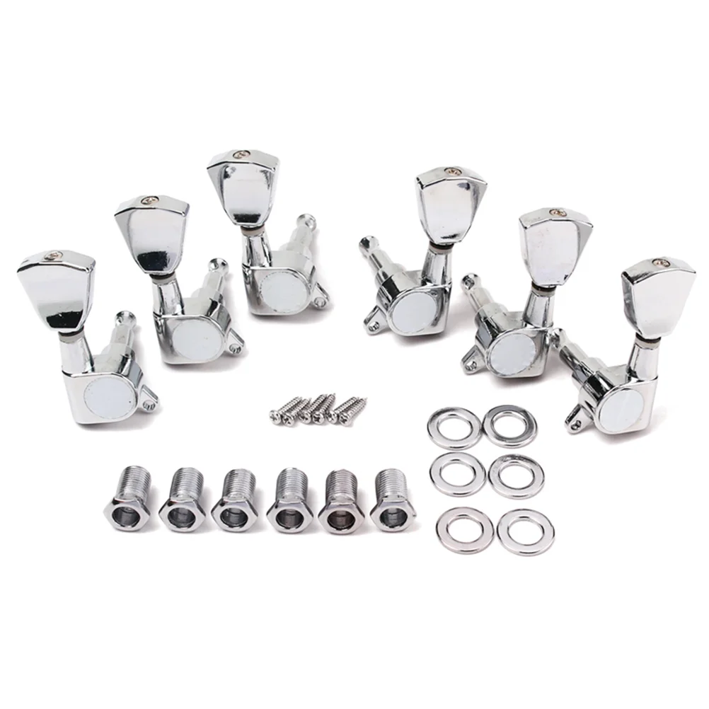 

3L3R Guitar String Tuning Pegs Tuners Machine Heads A-57 (Chrome) Banjo machine head tuning peg banjo machine heads