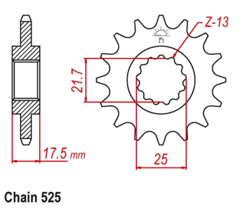 525 Chain 16T Motorcycle Front Sprocket Kit for Honda CB-1 CB400 Super Four CBR400 Tri-Arm RVF400 VFR400 CB500 CBF500