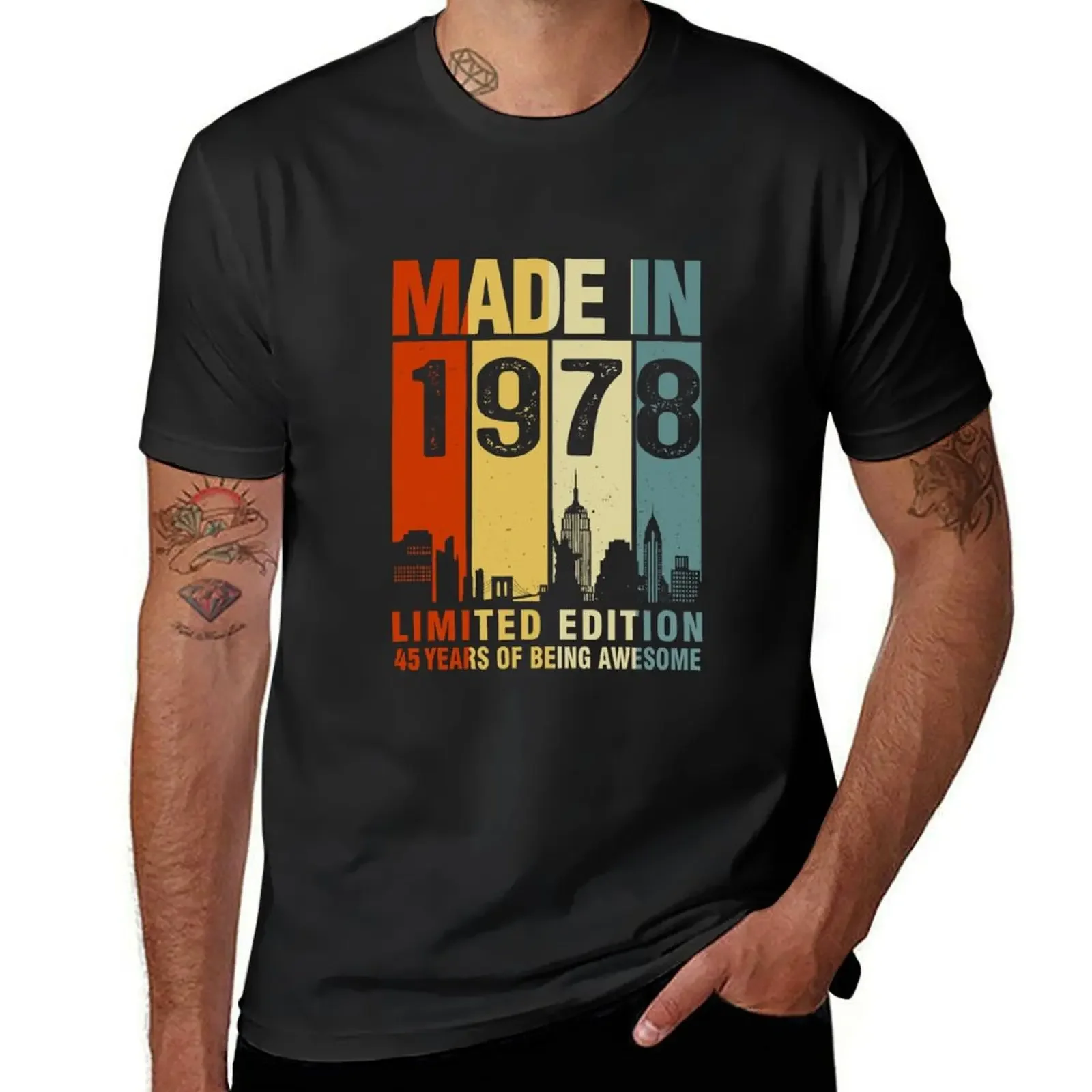 

45th Birthday Made In 1978 Limited Edition T-Shirt oversized Anime t-shirt T-shirt men