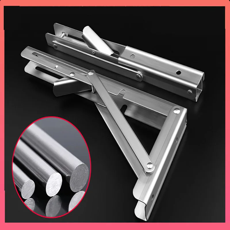 Stainless Steel Thickened Folding Bili Stand Triangular Partition Load-Bearing Support Frame Cold-Rolled Steel Base for Home Off