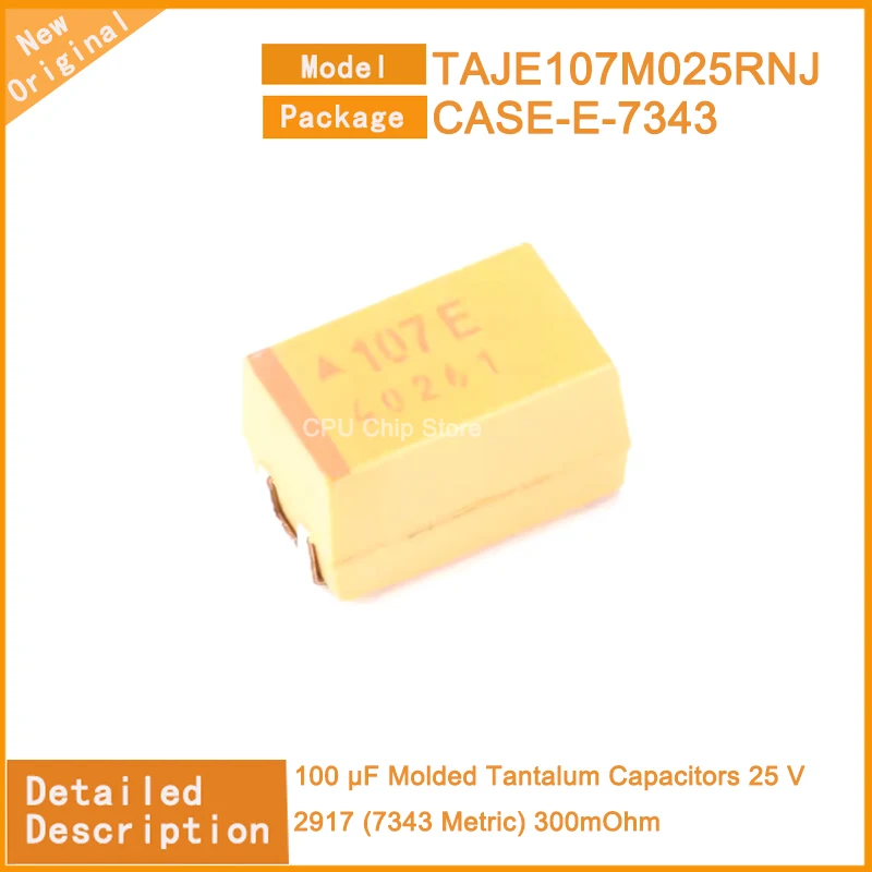 20Pcs/Lot TAJE107M025RNJ  TAJA106K016RNJ  TLJB227M006R0500  TAJB107K006RNJ  TAJB226K016RNJ 6.3v 16v  25v Molded Tantalum