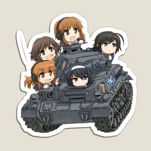 Girls Und Panzer  Magnet Cute Decor Stickers Children Refrigerator  Toy Holder for Fridge Organizer Magnetic Baby Kids Home