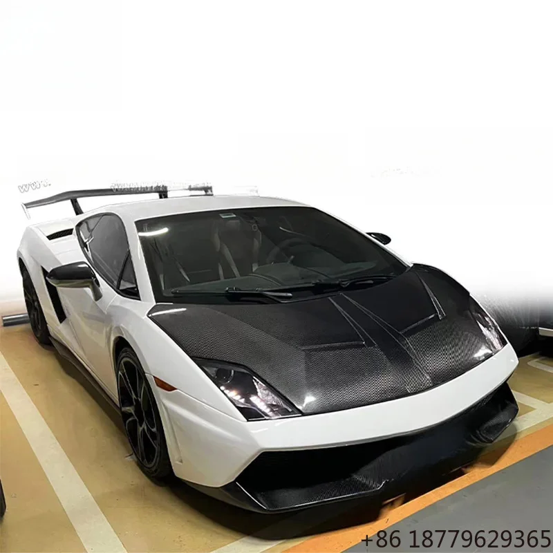 Super Trofeo Style Carbon Fiber Front Engine Hood Bonnet Cover Lightweight Sports Car 2008-2012