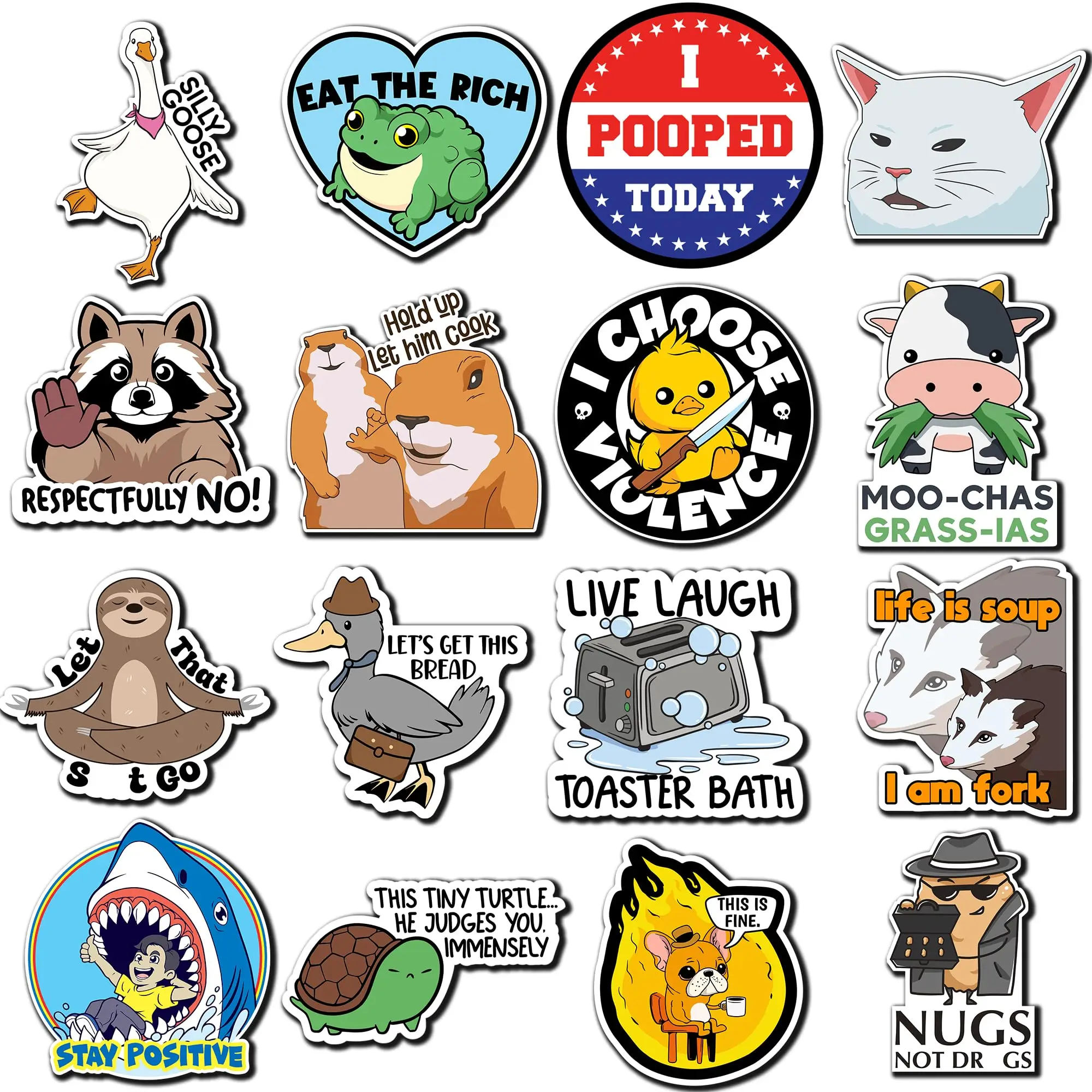 16 PCS Funny refrigerator magnets for adults and words for refrigerator cabinet door dishwasher, office decorations