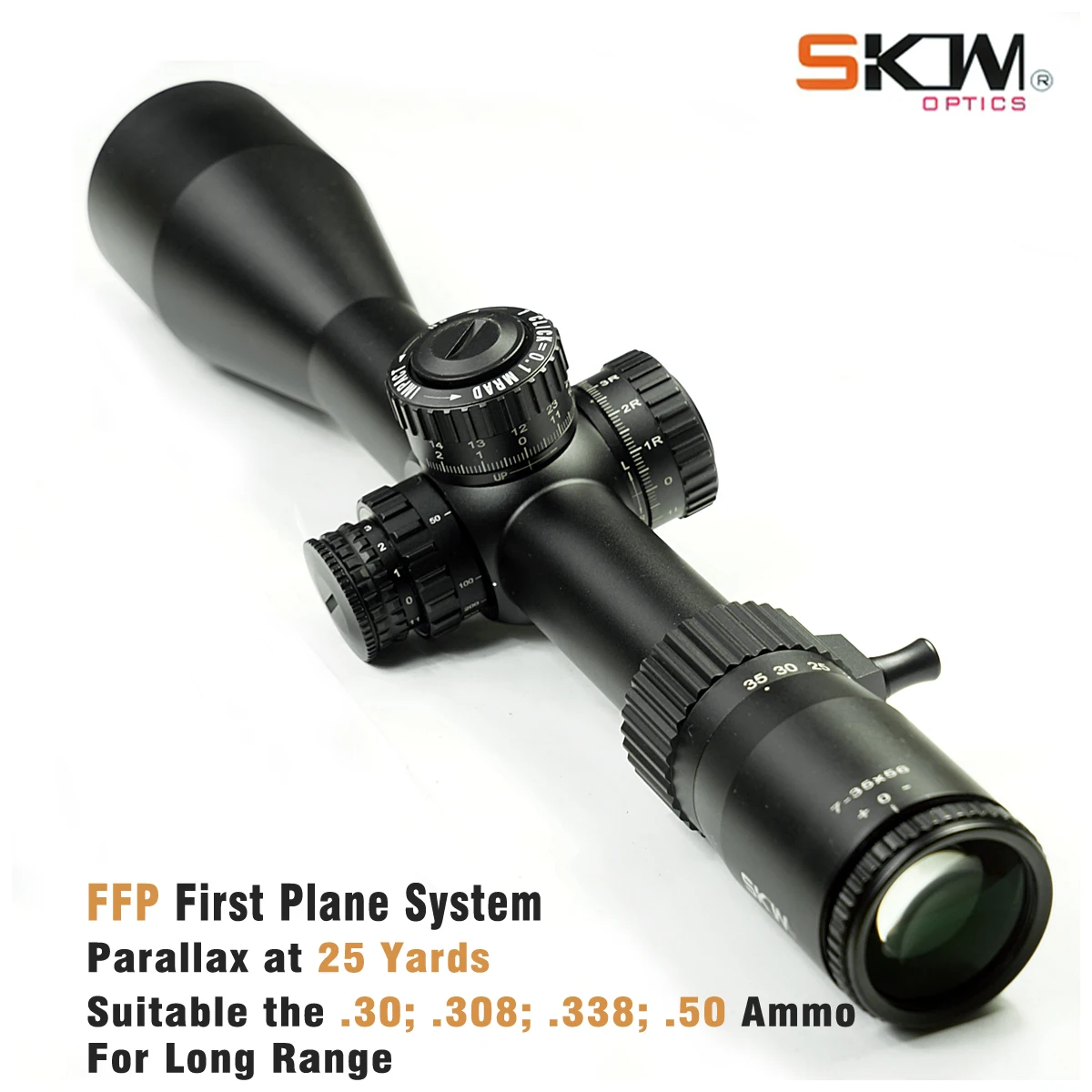 Imagem -03 - Skwoptics-long Range Optics Visão Âmbito para Caça Heavy Duty Anéis 34 mm Ffp 35x56